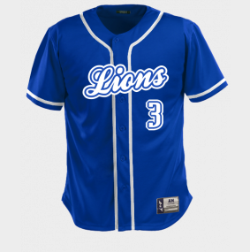 Baseball Jerseys, Rangeland Elementary School Lions